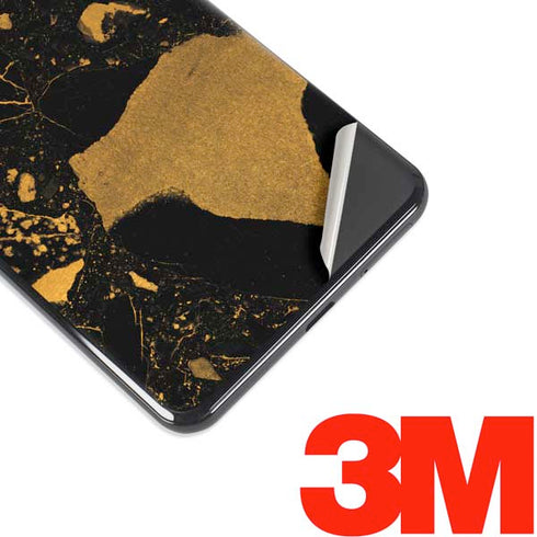 Black and Gold Scattered Marble Google Pixel 3 XL Skin